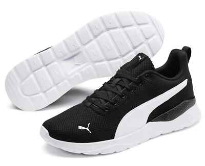 Puma Anzarun Lite Herren Schwarz Weiß Sneaker Turnschuhe Sportschuhe 371128-02
