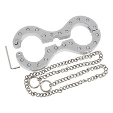 Metal Bondage Hand Cuffs Wrist Restraint Cangue Shrews Fiddle Pillory Posture