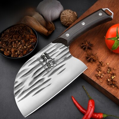 Stainless Steel Asian Kitchen Knife Butcher Chef Damascus Cleaver Chopping Meat