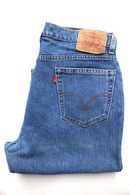 Levi's 560 Comfort Fit Taper Mom Herren Jeans Schnitt W36 L32 Mid Blue Denim LEVH147