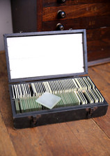 Vintage 1950s 35mm photo Slide Lot for KODAK etc Antique wood case box blank