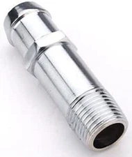 Heater Hose Fitting 3/4" Chrome Straight 1/2" NPT Water Pump Intake Manifold