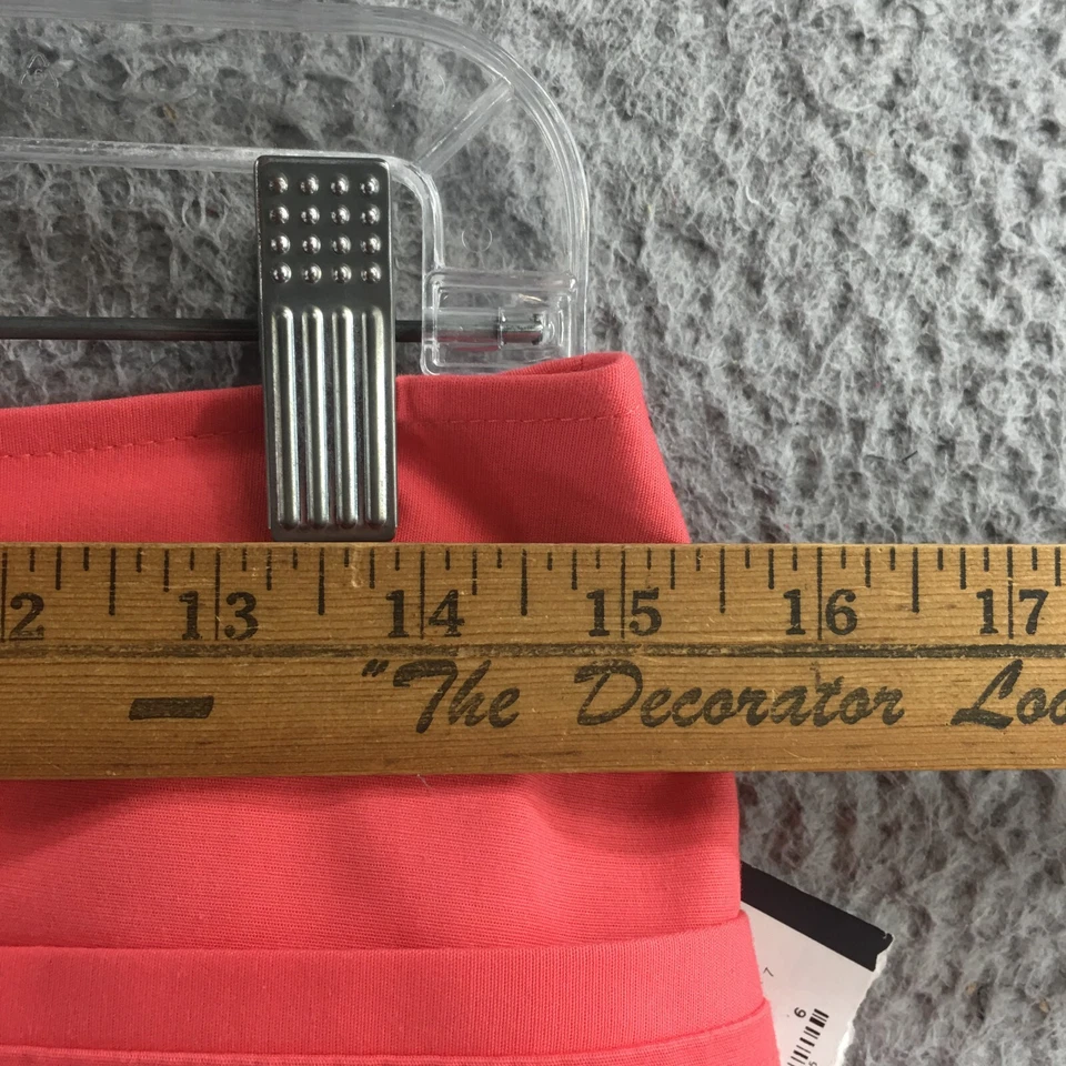 Falda halógena línea A para mujer 6 (real 30X20) coral tiro medio cremallera trasera informal nueva Foto 4 de 4