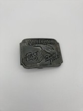 Vintage Remington First In The Field Pewter Belt Buckle Canada Goose USA 1980