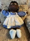 Vintage Hand Sewn Cabbage Patch Type Doll 24 African American Black 1970 Estate