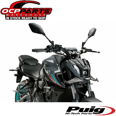NEW PUIG 2021 - 2023 YAMAHA MT-07 BLACK DOWNFORCE FRONT SPOILER