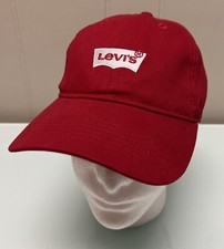 Levi's Youth Baseball Cap Hat Red White Logo One Size Adjustable New With Tags