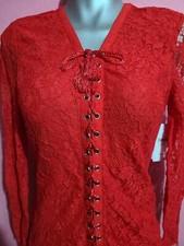 GUESS - Dakota Flame Scarlet CORSET LACE UP FRONT DRESS  - Size 2 - NWT - $128