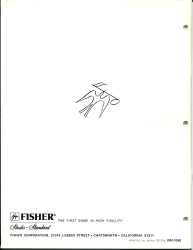 Vintage Fisher Service Manual Full Automatic Turntable MT-M301 / MT-M301(C) - Bild 3 von 3
