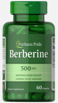 BERBERINE BLOOD SUGAR  CHOLESTEROL & HEART HEALTH SUPPORT 500mg 60 Capsule