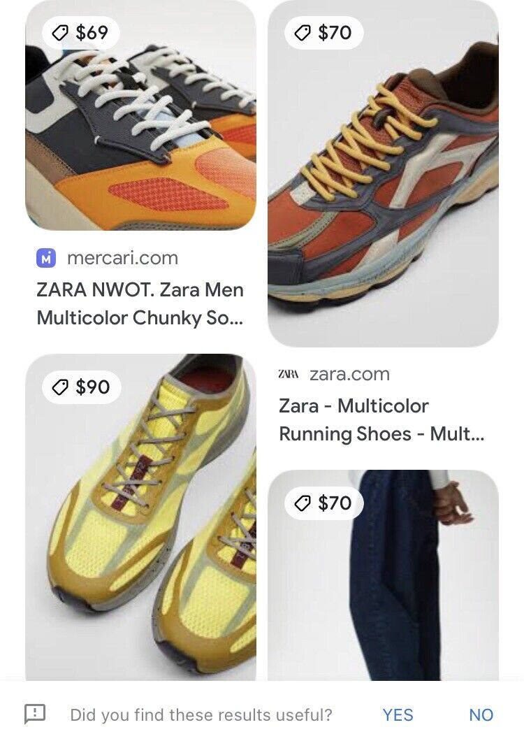 ZARA NWOT. Zara Men Multicolor Chunky Sole Running Shoes ZARA NWOT. Zara Men Multicolor Chunky Sole Running Shoes
