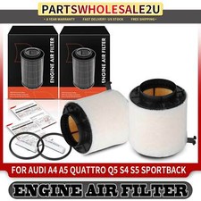 2x Engine Air Filter for Audi A4 Quattro 2009 A5 Quattro 2008-2010 S4 2010-2016