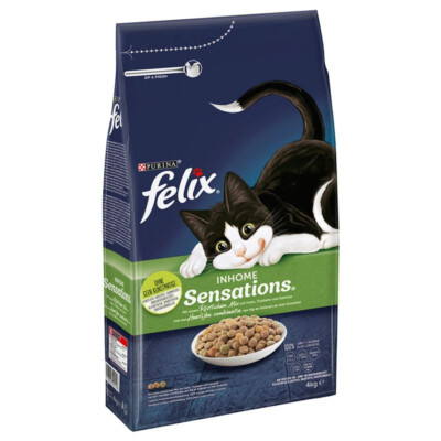 14kg Felix Katzenfutter Inhome Sensations Katzen Trockenfutter mit Huhn + Gemüse