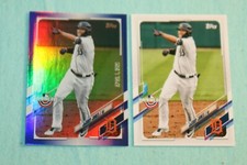 JACOBY JONES LOT OF 2 2021 TOPPS OPENING DAY BLUE FOIL & BASE #31 DETROIT TIGERS