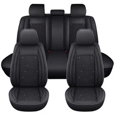 For TOYOTA RAV4 Car Seat Covers Full Set 5 Seats Leather Ice Silk Front Rear
