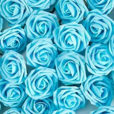 Wholesale 50pcs Artificial Flowers Foam Rose Heads Wedding Party Decor 6-7cm UK