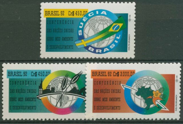 Brasilien 1992 UNO Konferenz Umwelt UNCED 2476/78 postfrisch