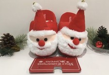 Ugly Christmas Slippers Santa Claus Non Slip UNISEX Size M 7/8 NEW