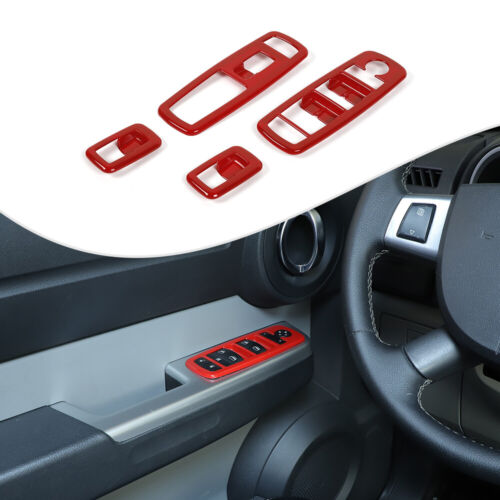 Inner Window Lift Switch Panel Cover Trim For Dodge Nitro/Jeep Liberty 07-12 Red - Bild 3 von 10