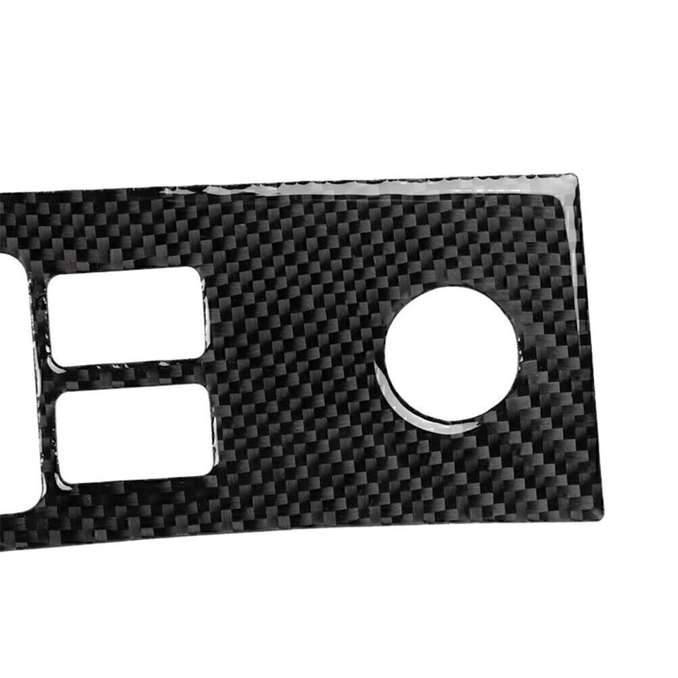 Interior Window Lift Switch Panel Cover Trim Carbon Fiber For Nissan