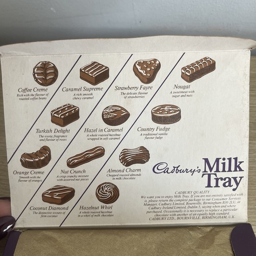 Vintage Cadburys Milk Tray Chocolate Box Empty Tv Prop Display Purple - Photo 12/14