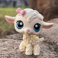 1pcs Mini LPS Shop Pet Toy Lamb 186 Pink Ears Collect Great Gift Kid Like Rare