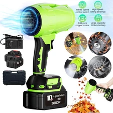 Electric Cordless Leaf Blower 38000RPM Handheld Leaf Blower 2 Battery & Charger