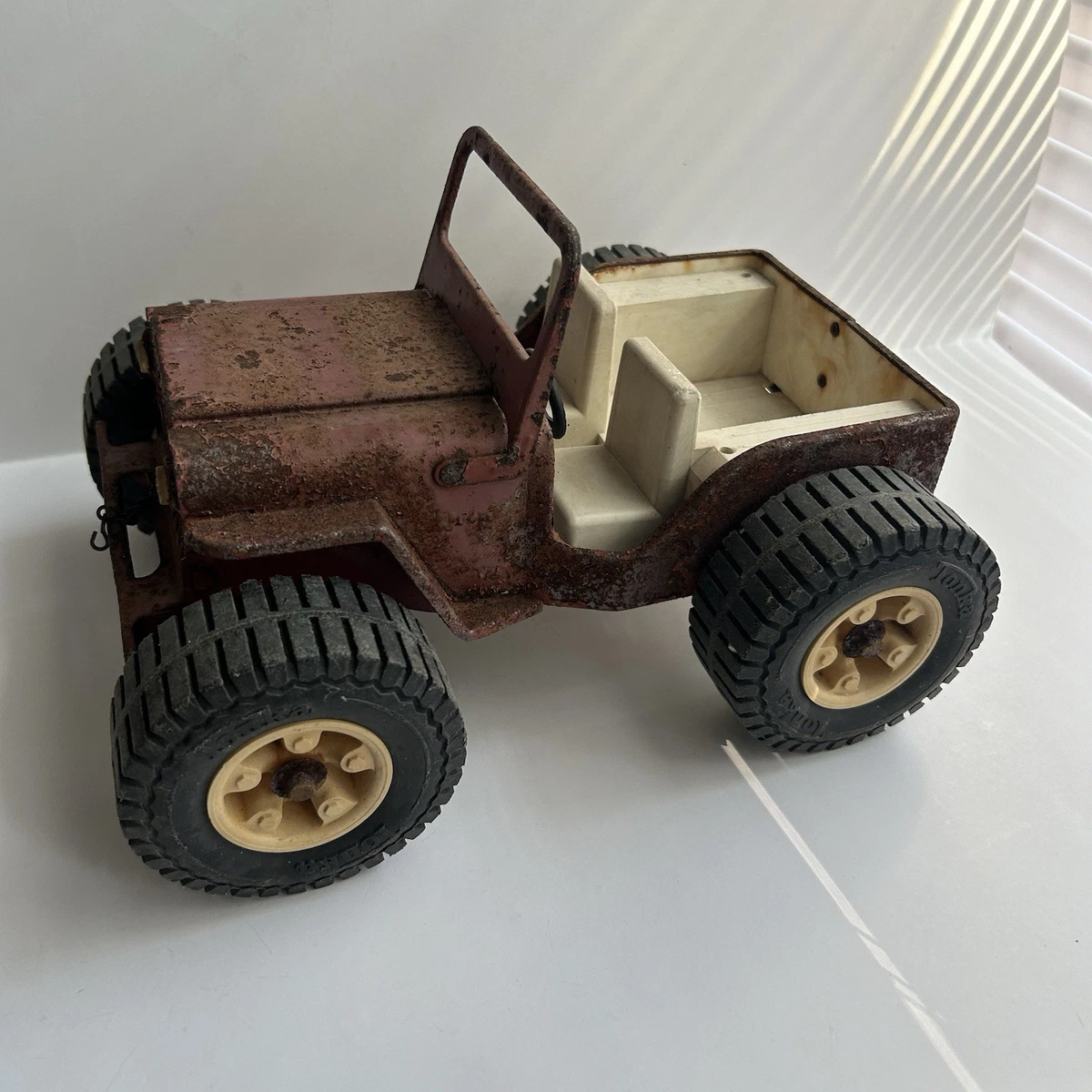 Tonka Jeep ブリキ ミニカー トレーラー付き Tonka Jeep Vintage