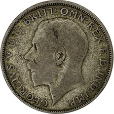 [#1200159] Great Britain, George V, Florin, Two Shillings, 1921, Silver, VF, KM: