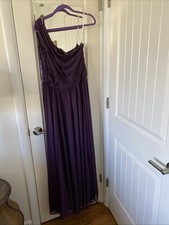 Women’s Eggplant Bridesmaids Dress By Davids Bridal Six 14 Excellent Condition