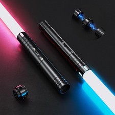 TQQALCYS Lightsaber, Dueling Light Saber, 20 RGB Colors 4 Modes Type-C