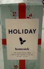 Homesick HOLIDAY CHRISTMAS  13.75 oz Single Wick Soy Wax Blend NEW USA