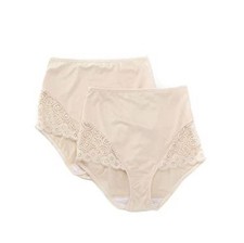 Bali Womens Firm Control Lace Inset Brief 2-Pack Size L