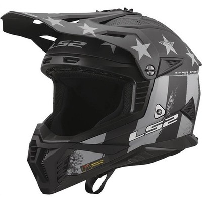 LS2 Gate II Battle Scar Youth Helmet | Matte Black/Grey | DOT ; ECE 22-06