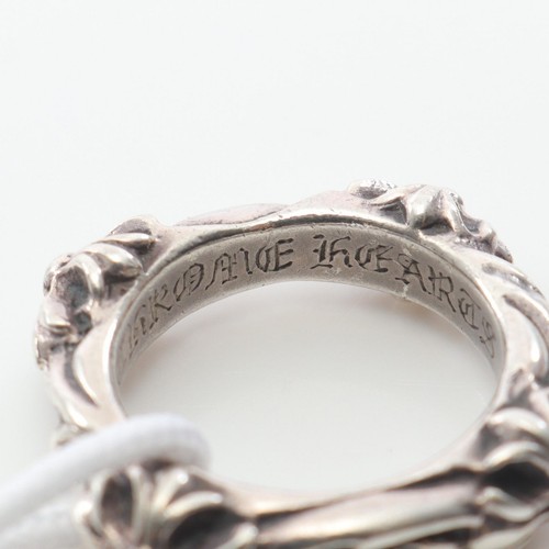 CHROME HEARTS SBT BAND Ring Silver925 Used women US size 3.25 - Picture 3 of 3