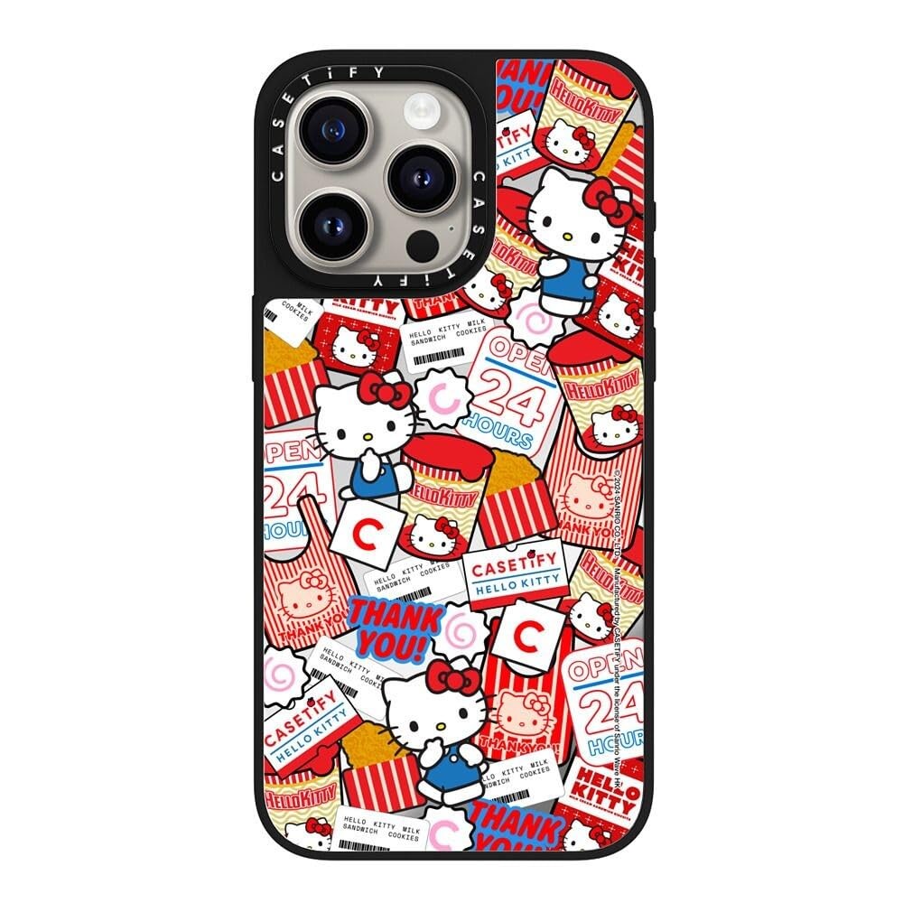 Casetify Hello Kittyケース-iPhone15 Pro max iPhone 15 Pro Max Case Hello Kitty Sticker Case CASETiFY