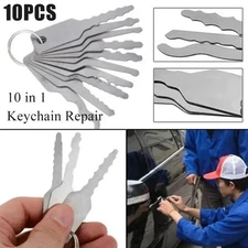 10Pcs Stainless Steel Master Key Skeleton Lock Shape Emergency Tool Replacement