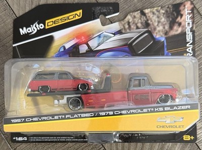Maisto Design Elite Transport 1957 Chevy Flatbed & 1979 Chevy K5
