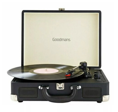 Goodmans Revive Retro Bluetooth Plattenspieler eingebaute Stereo Lautsprecher Vinyl Player