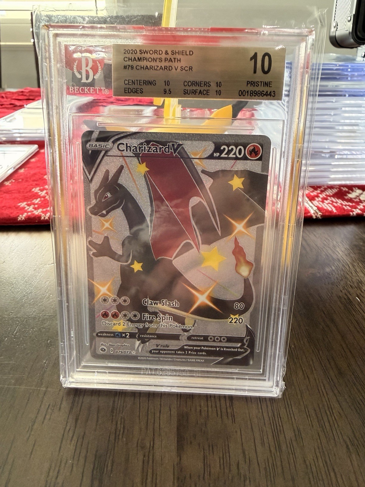 2020 Pokemon Champion's Path SHINY CHARIZARD V #79 BGS Pristine 10