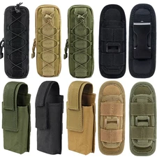 Tactical Nylon Molle Flashlight Holder Belt Holster Flashlight Torch Case Pouch