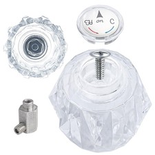 Universal Shower Handle Replacement Assembly for Tub Faucets - Clear Acrylic, Co