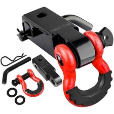 Rugged 2 Tow Hitch Receiver With D-ring Shackle 45000 Lbs Pull Capacity