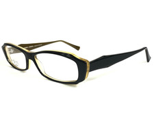 Jean Lafont Eyeglasses Frames CELADON 103 Black on Yellow Cat Eye 55-13-140