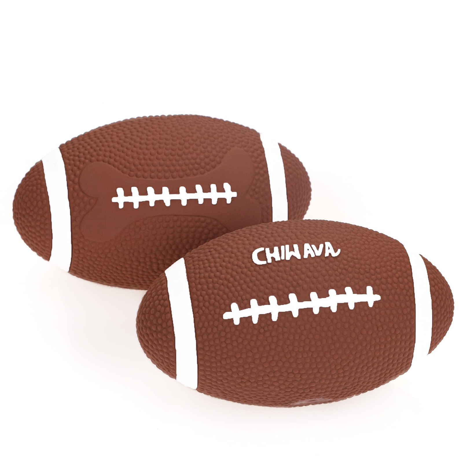 Jouet interactif football en latex de 6 pouces avec sifflet sonore pour grand chien