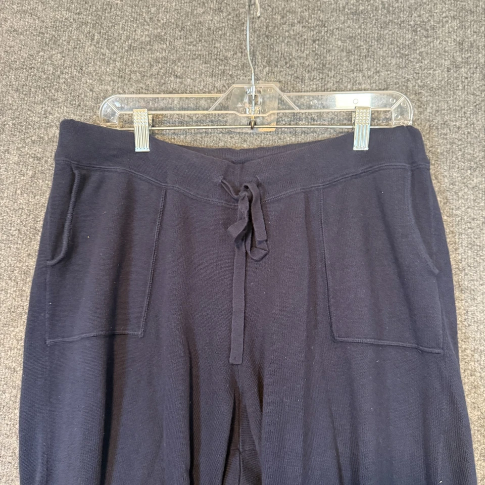 J. Pantalones de salón para mujer medianos azules mezcla de cachemir cómodos de lujo Foto 3 de 4