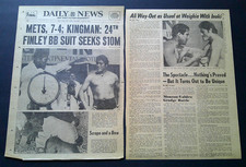 Ali v Inoki 1976 Daily News Weigh-in News Clips + Shea Stadium Program - 6/26/76