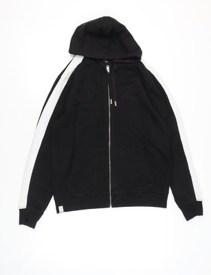 Threadbare Herren Hoodie Jacke schwarz Full Zip Gr. M Baumwollmischung