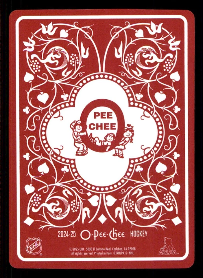 2024-25 O-Pee-Chee Playing Cards #8CLUBS Jack Hughes - Image 2 of 2