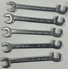 Vintage Walden Tools - 9/32" Open End Ignition Wrench, Made in USA Lot Of 5